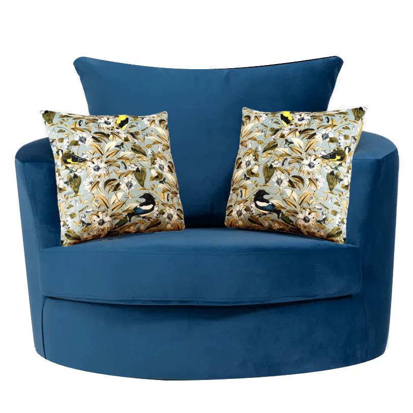 Rene Collection Fabric Swivel Chair - Available In A Choice Of Fabrics
