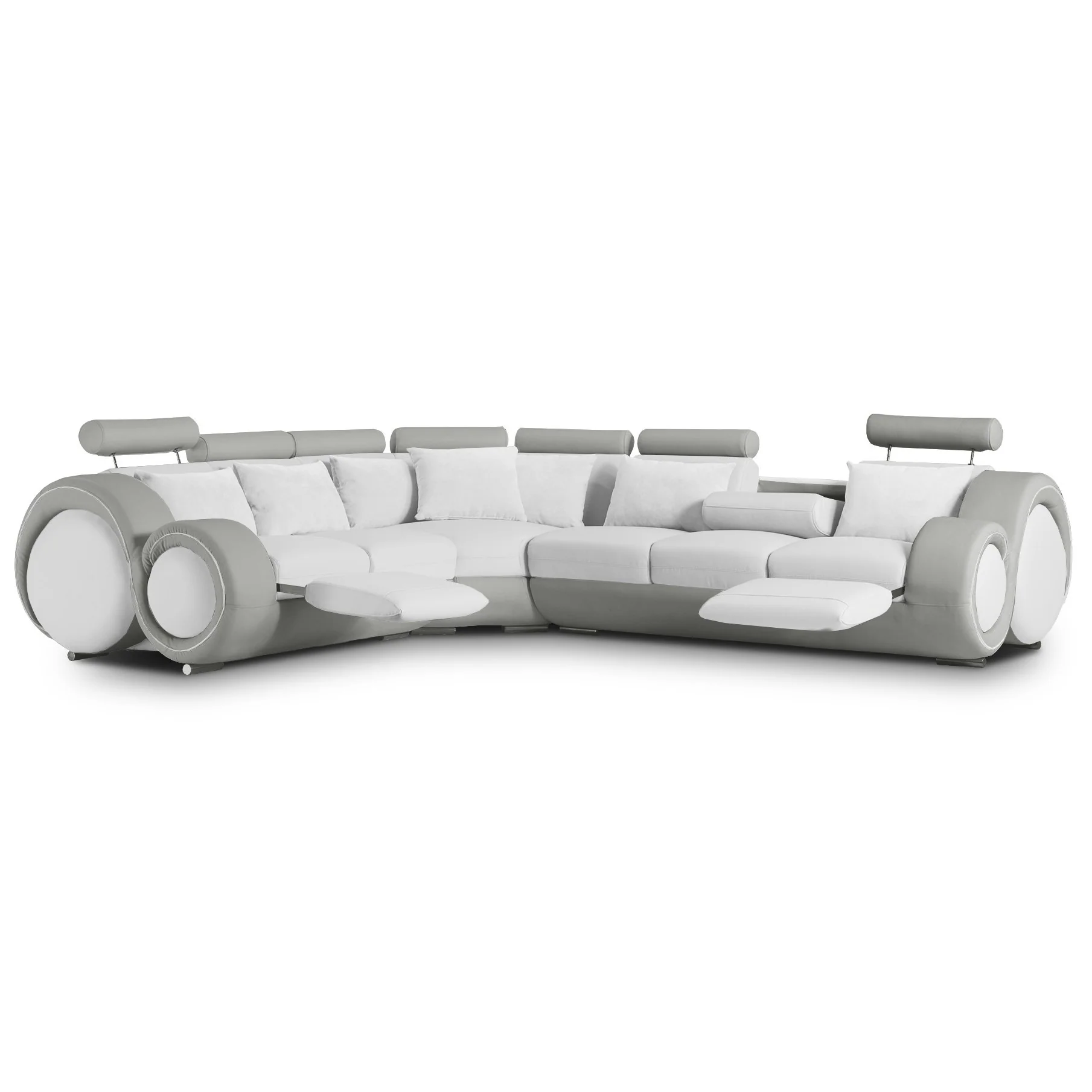 Stylo Corner Reclining Italian Leather Sofa - Various Options