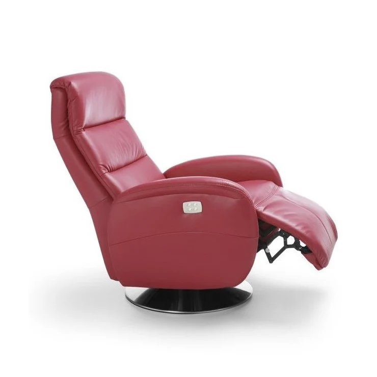 Samson Luxury Leather Power Recliner Swivel Chair - Choice Of Leathers