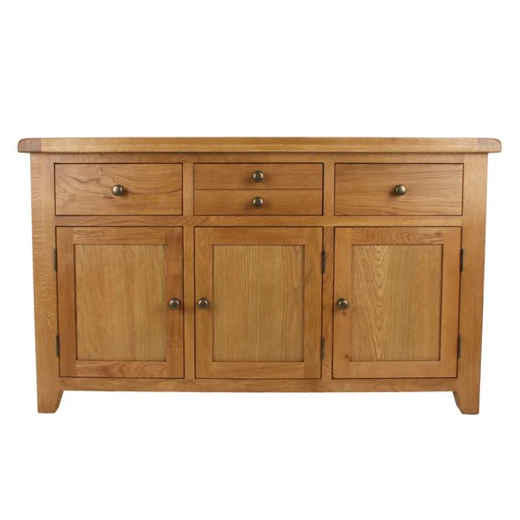Torino Country Solid Oak Large 3 Door 3 Drawer Sideboard