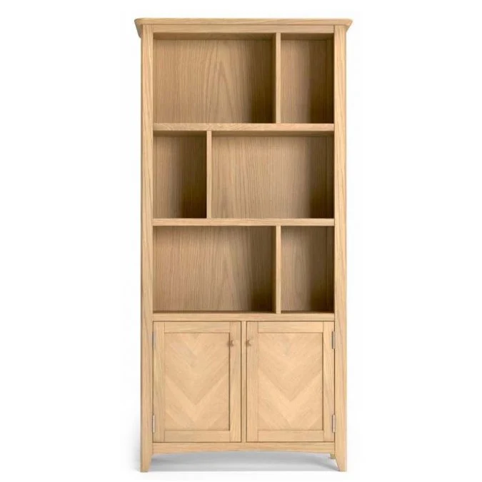 Grand Parquet Oak Large Multi Display Bookcase