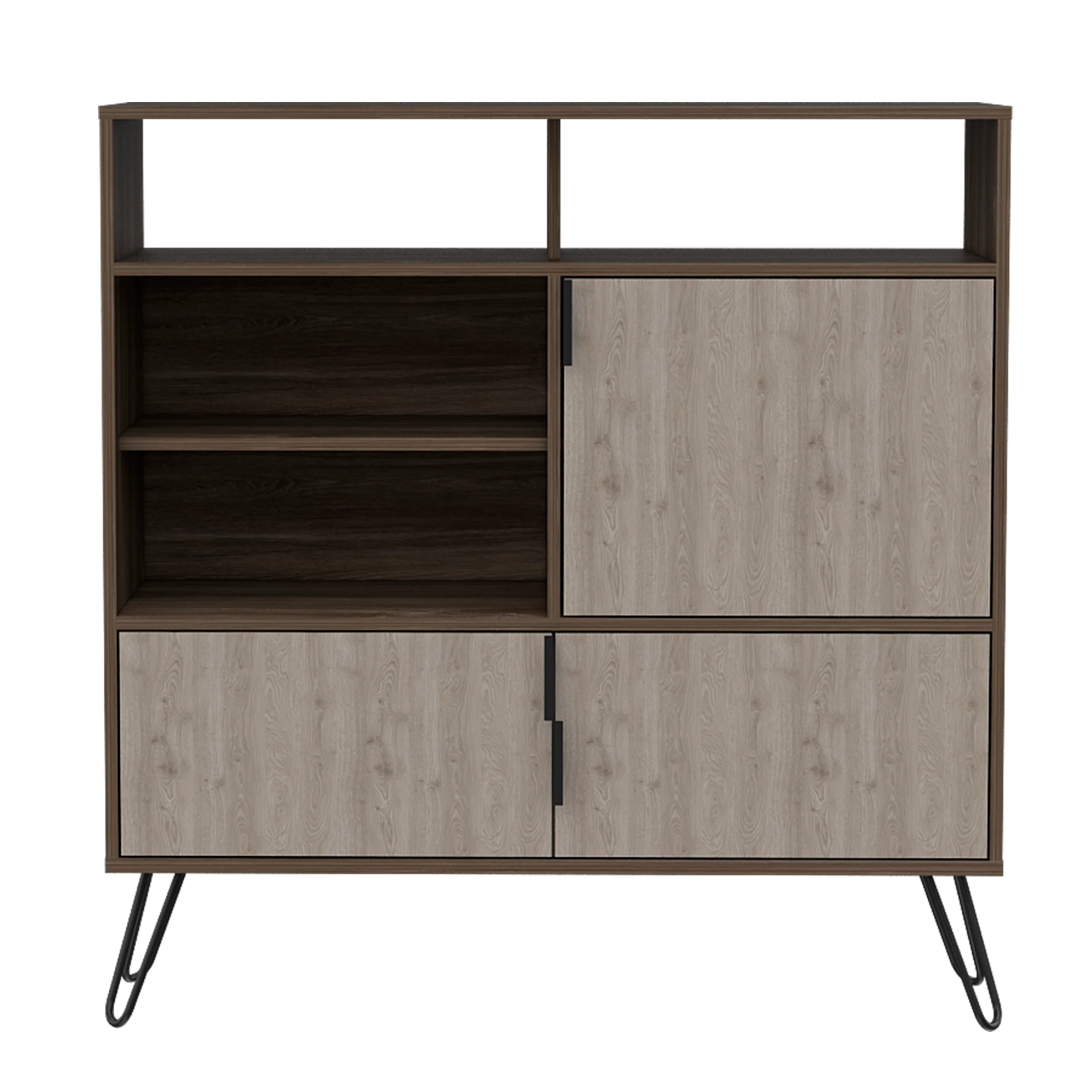 New York Smoked Oak-Bleached Grey Collection High Sideboard