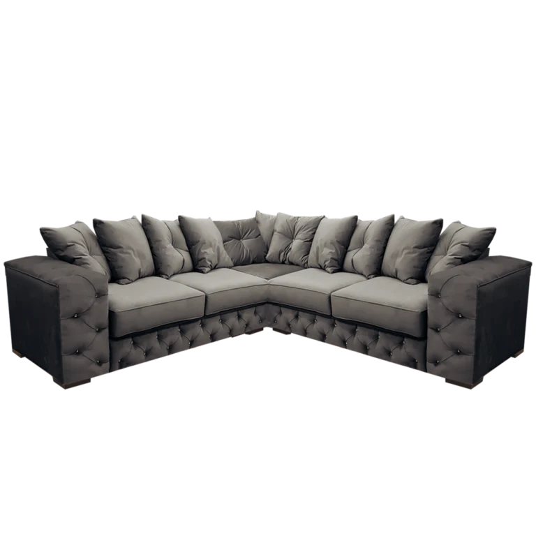 Deluxe Velvet Corner Sofa – Choice Of Colours