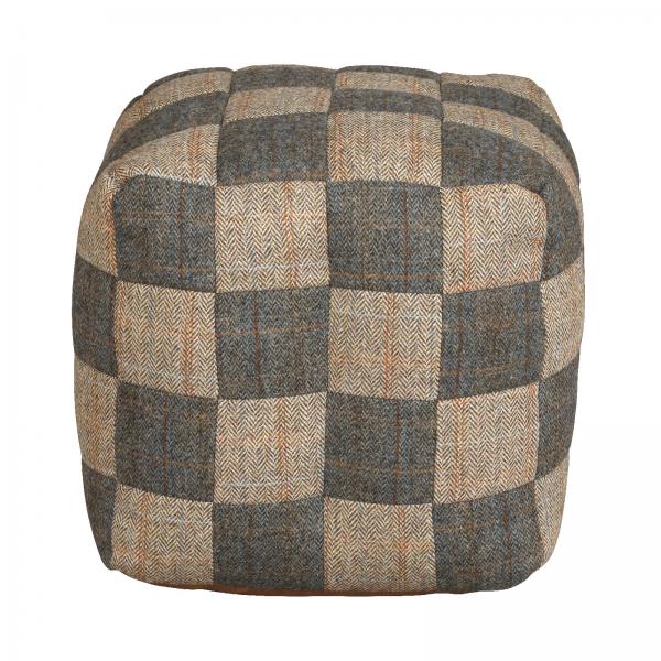 Moon Wool & Harris Tweed Patchwork Square Bean Bag