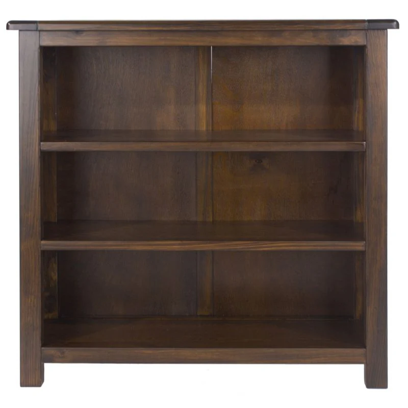 Boston Dark Wood Low Bookcase