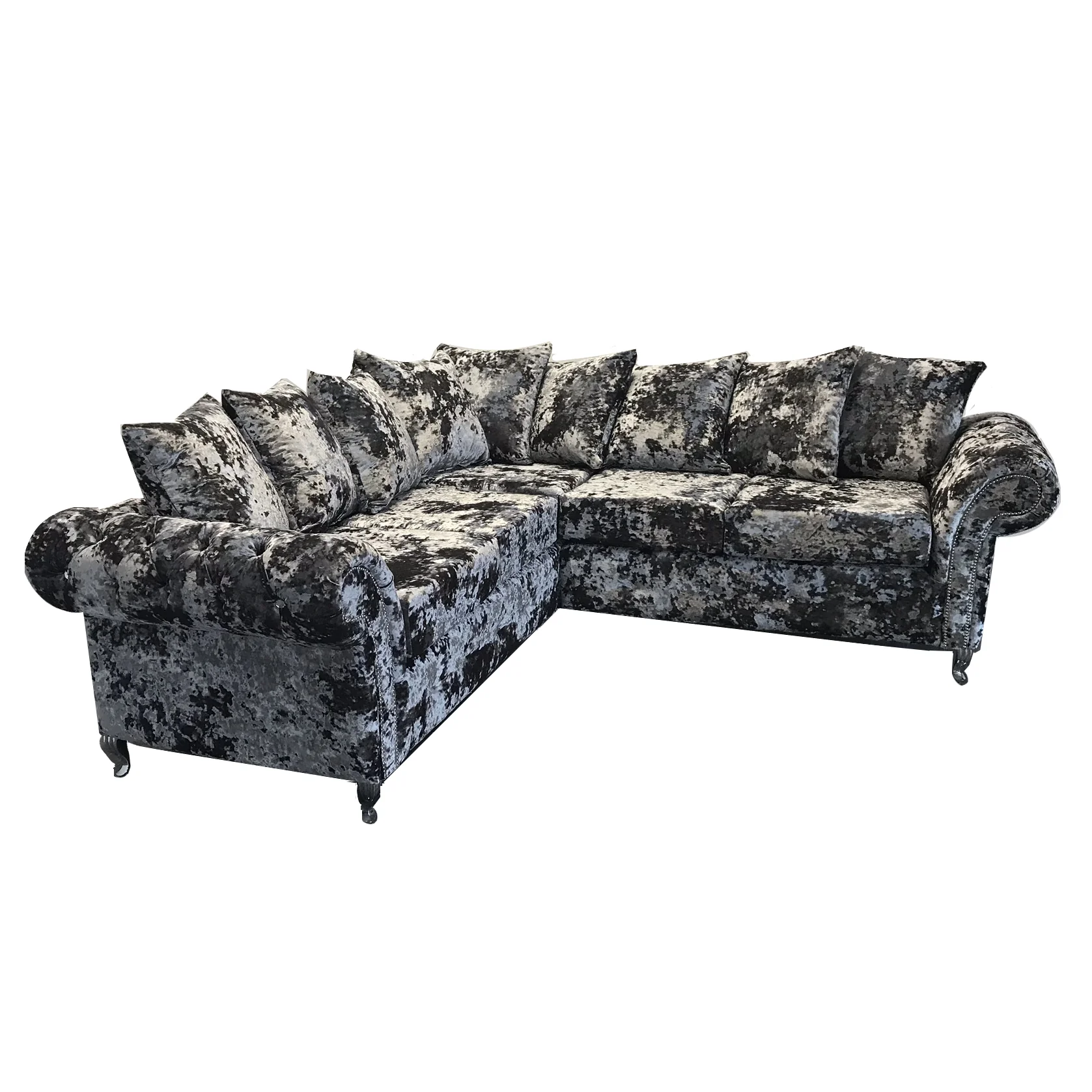 Luxor Lustro Velvet Corner Sofa - Choice Of Lustro Velvets
