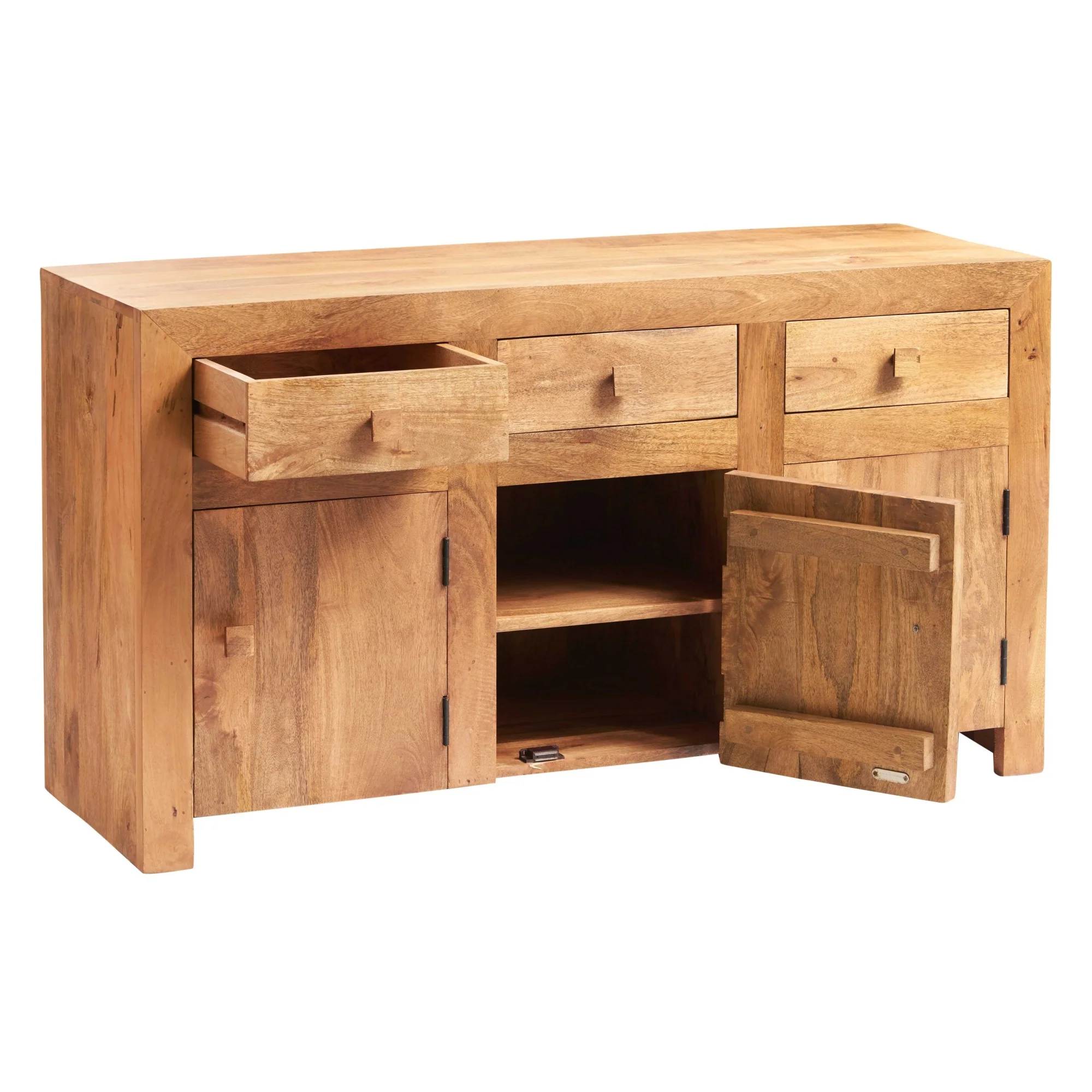 Maya Light Mango Wood Large Sideboard - 135cm