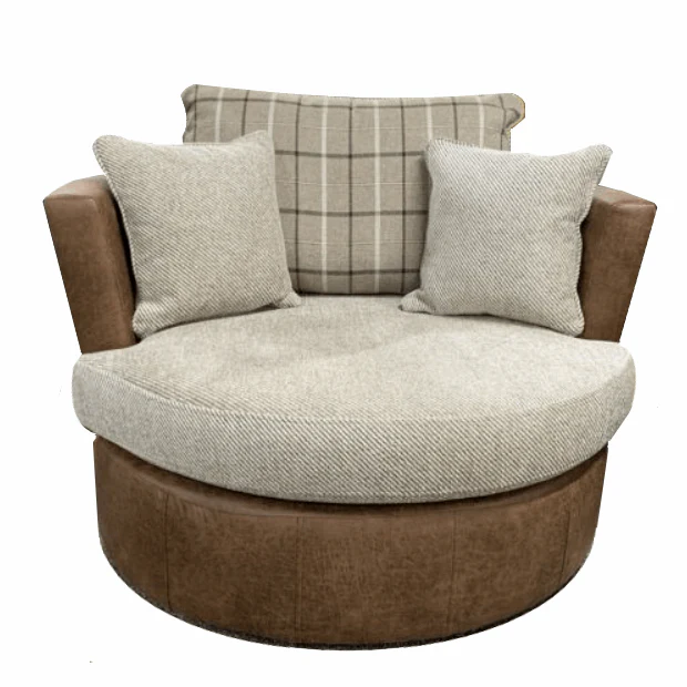Darwin Cuddler Swivel Chair - Choice Of Fabrics