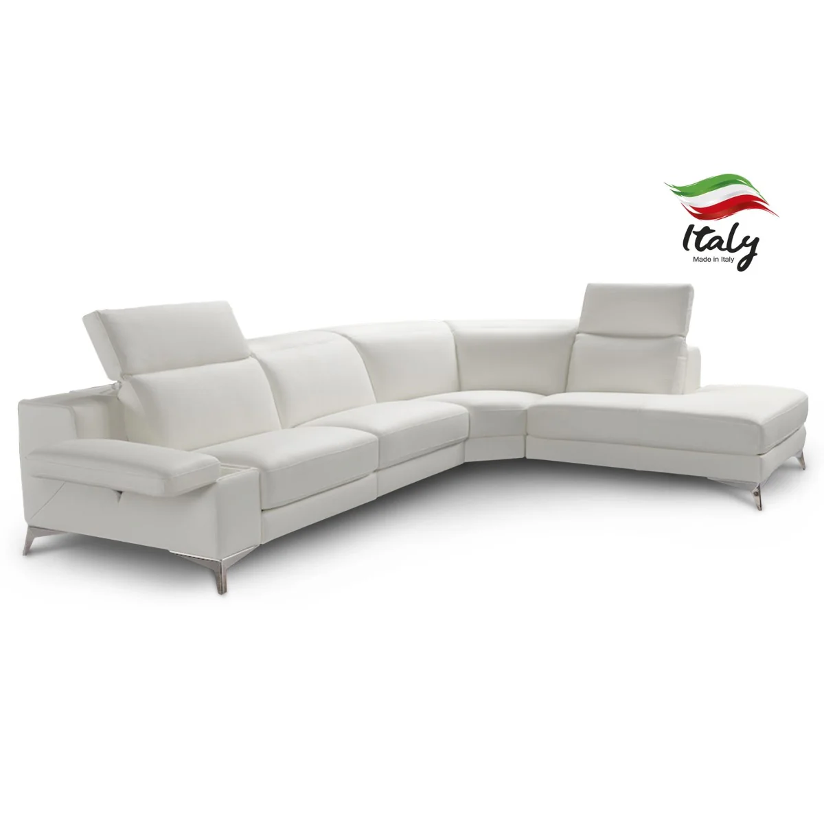 Hypnose Italian Leather Sectional Recliner Sofa - Various Options