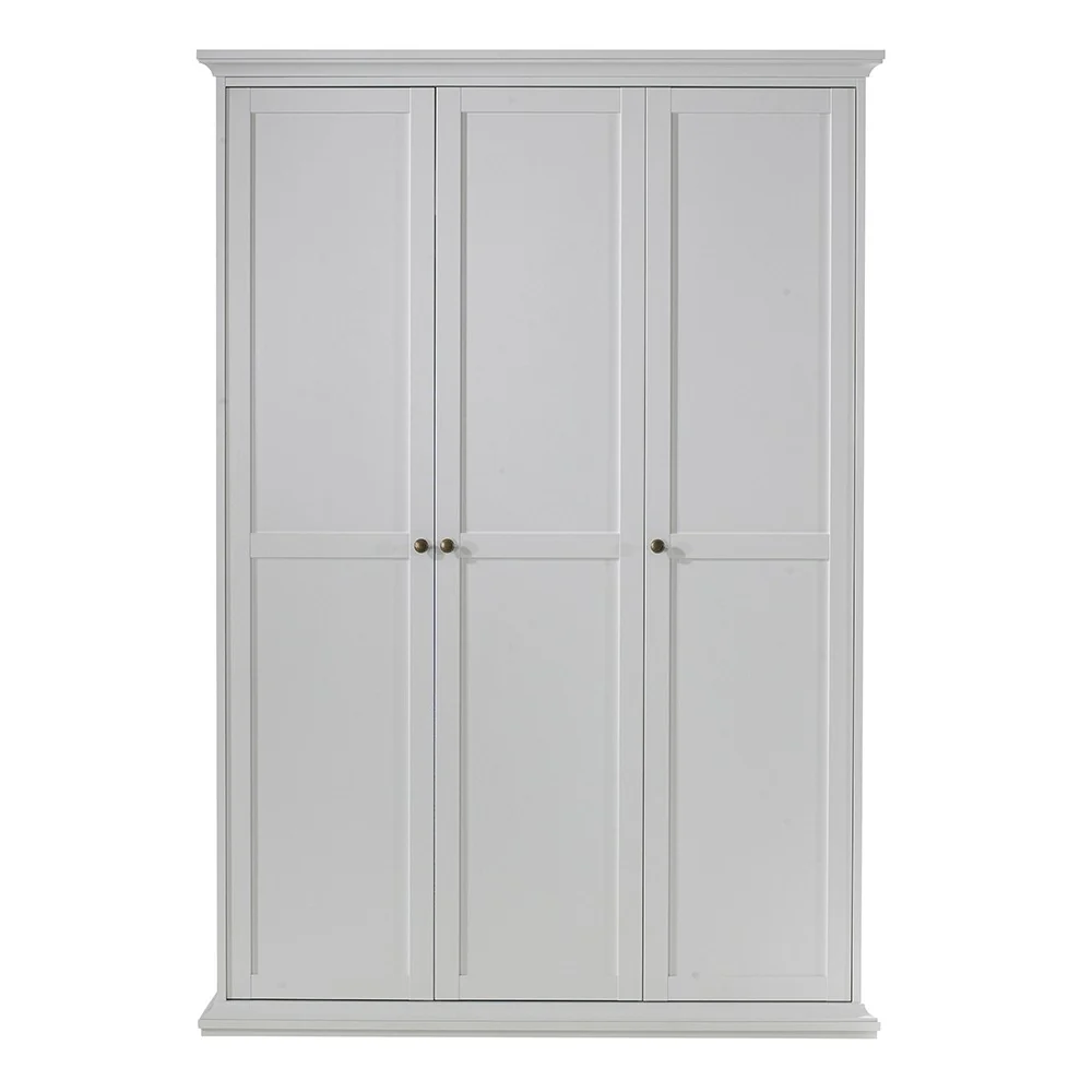 Parisian 3 Door Triple Wardrobe in White