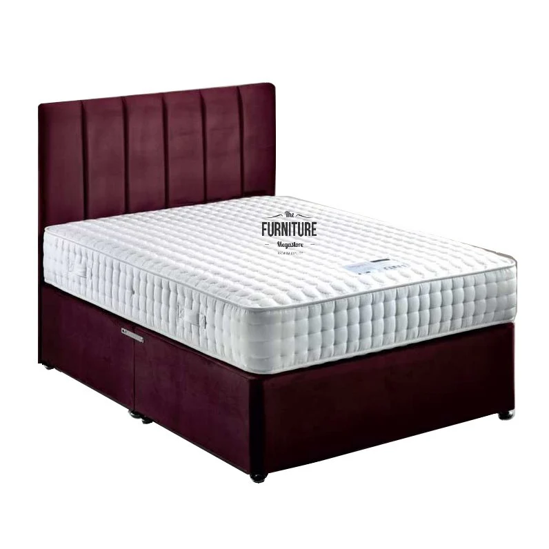 Langham 1000 Luxury Pocket Divan Bed Set - Base + Headboard + Mattress - Choice Of Sizes & Fabrics