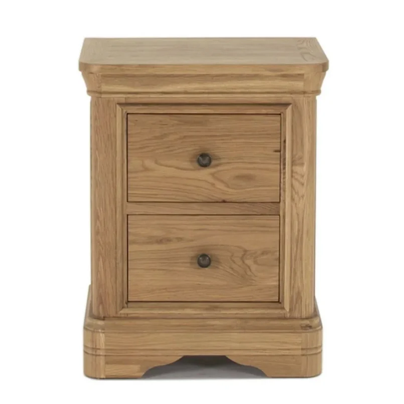 Chambery Natural Oak 2 Drawer Bedside