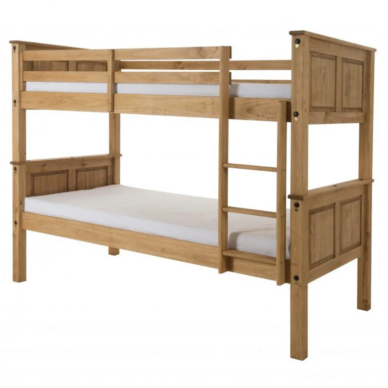 Corona Bunk Bed Distressed Solid Waxed Light Pine