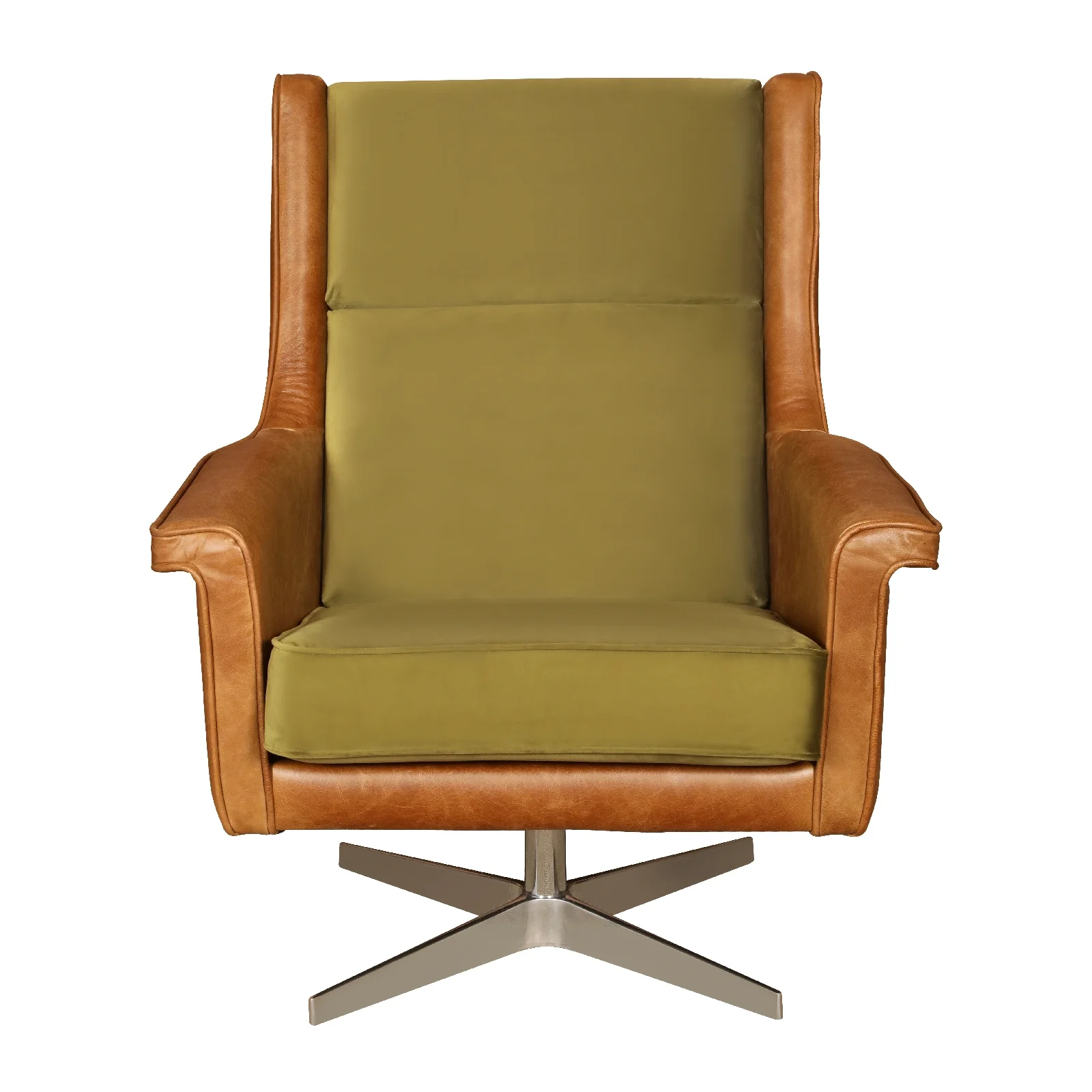 Bowie Vintage Leather & Fabric Swivel Chair - Various Options
