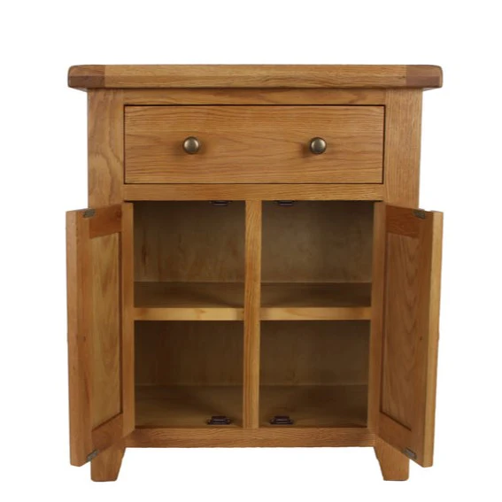 Torino Country Solid Oak Compact Sideboard - Hall Cabinet