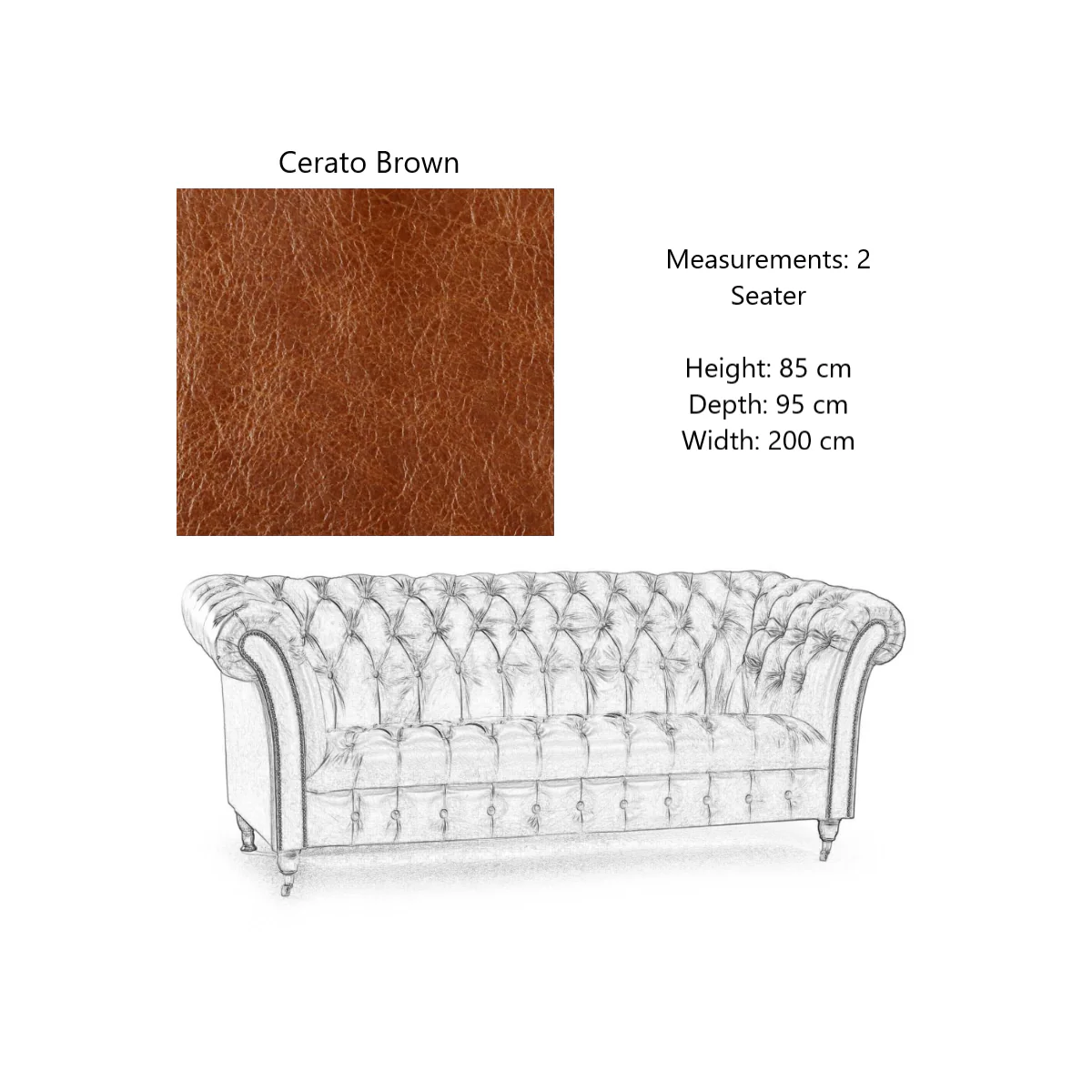 Westminster Vintage Leather Buttoned Chesterfield Sofa Collection