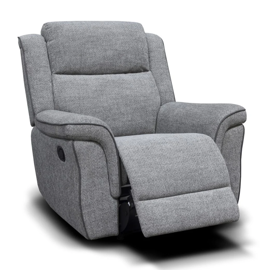 Hudson Fabric Manual Recliner Armchair