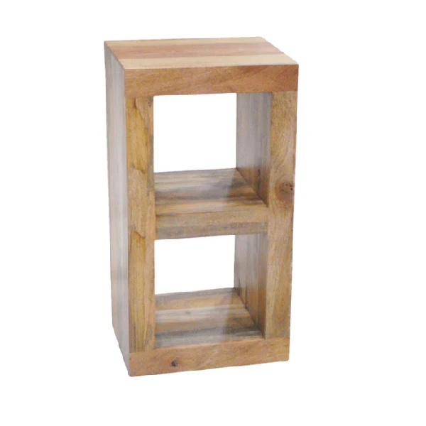 Novo Mango Wood Vertical 2 Hole Display Shelving Unit