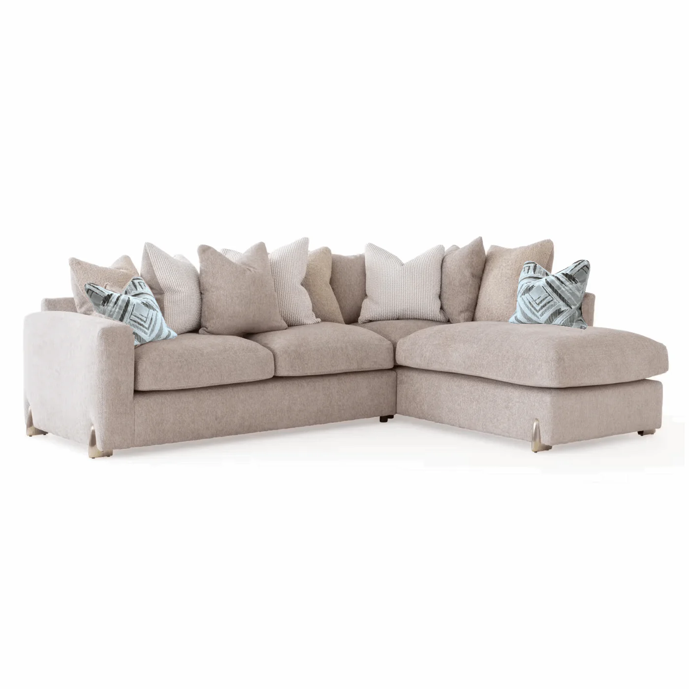 Axel Fabric Corner Sofa - Choice Of Pillow Or Standard Back, Fabrics & Feet