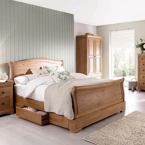 Chambery Natural Oak Bed - Choice Of Sizes