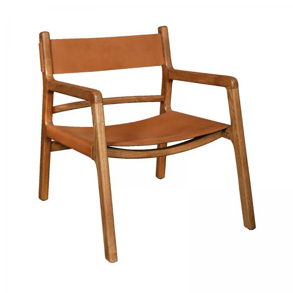 Calne Easy Chair -Genuine Leather Saddle Tan