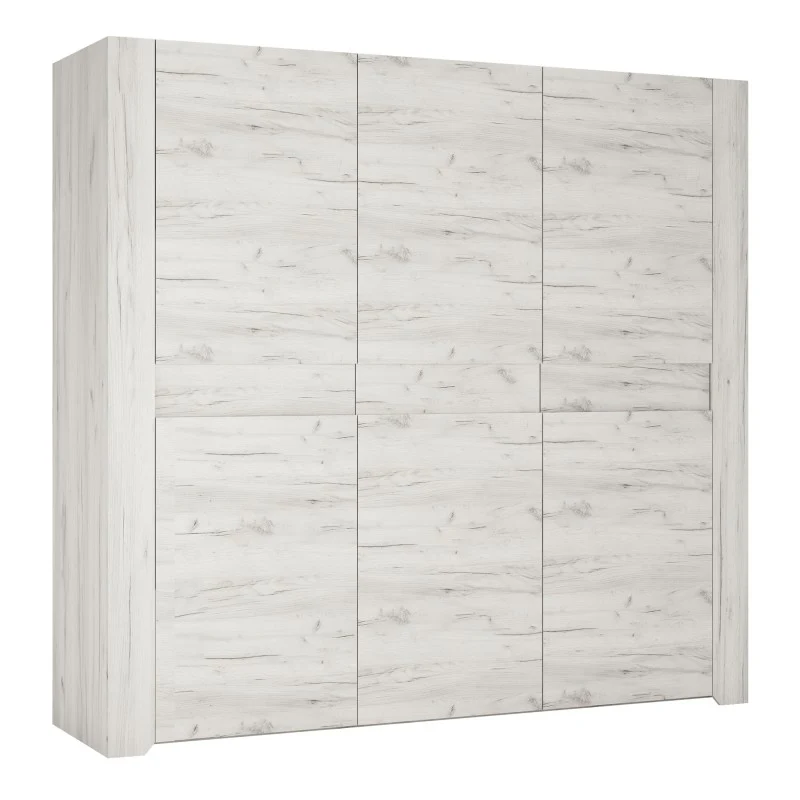 Angelica 3 Door Wardrobe - White Oak