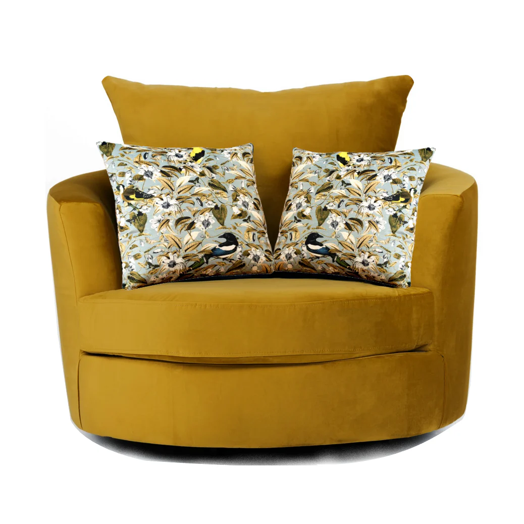 Rene Collection Fabric Swivel Chair - Available In A Choice Of Fabrics
