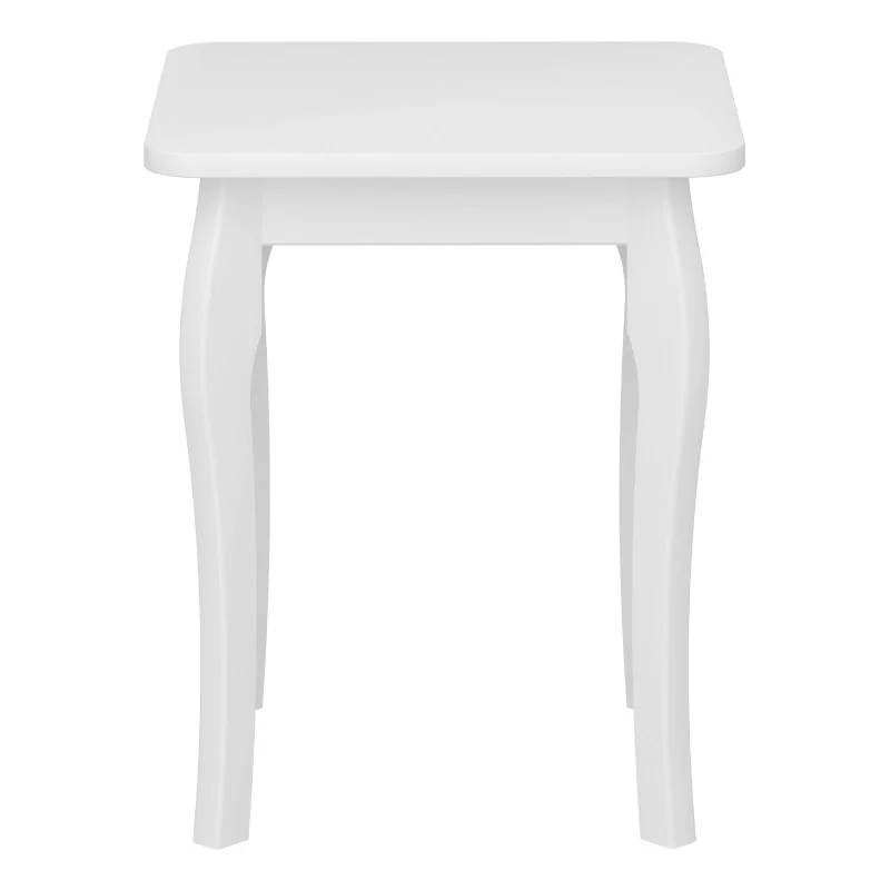 Baroque 1 Drawer Dressing Table Set - White Painted Finish