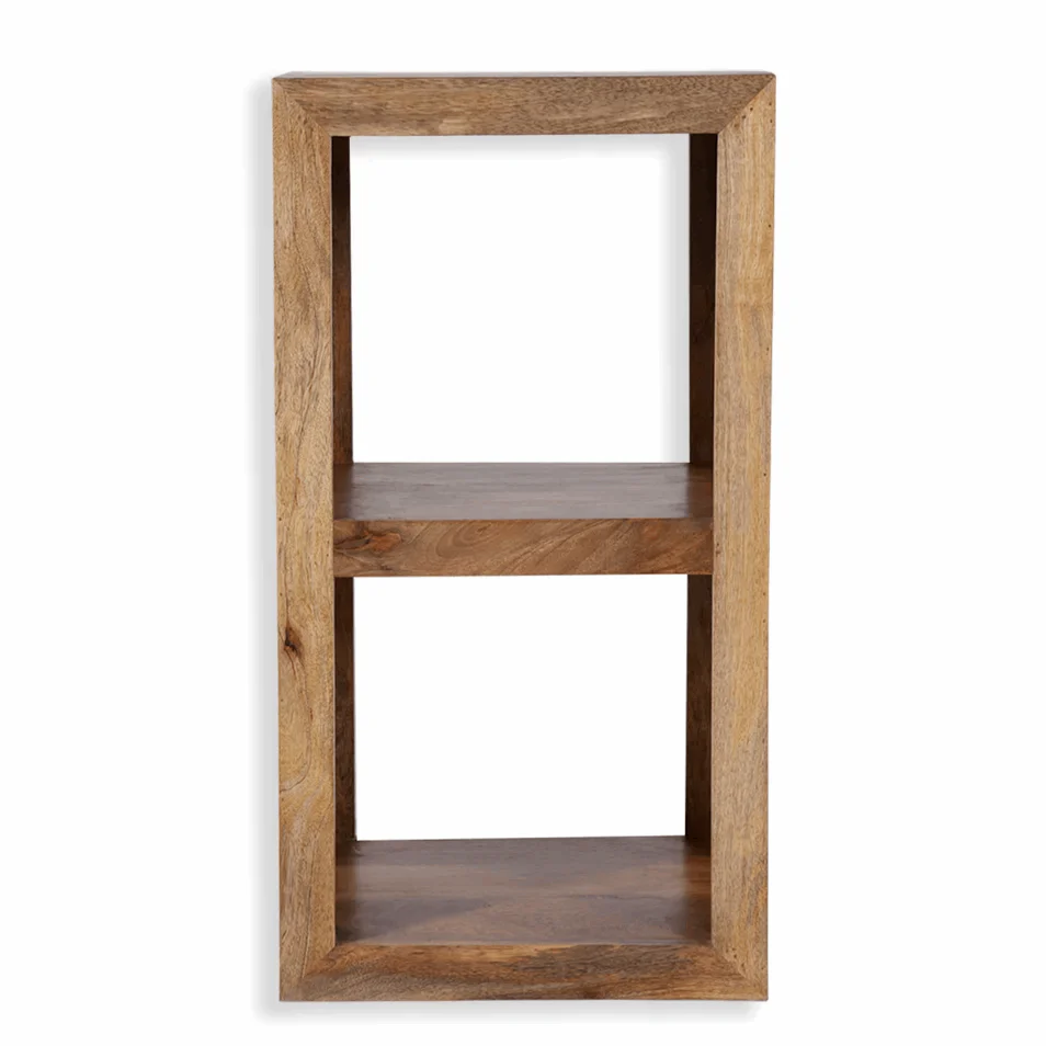 Novo Mango Wood Vertical 2 Hole Display Shelving Unit