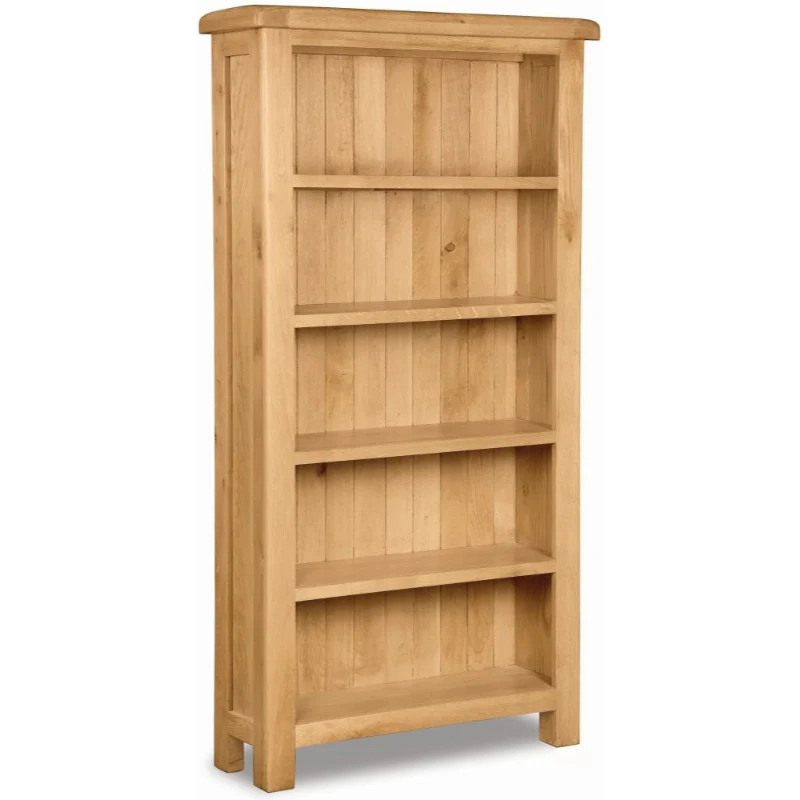 Sailsbury Solid Oak Large Bookcase - 180cm Tall