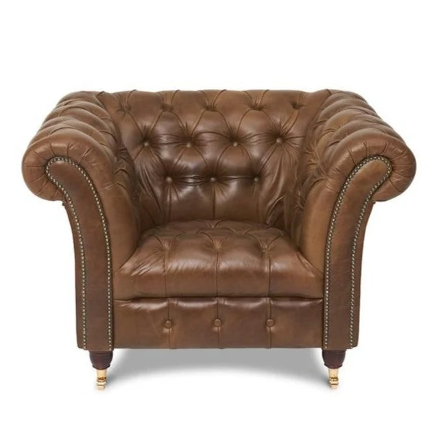 Westminster Buttoned Vintage Leather Chesterfield Chair Collection