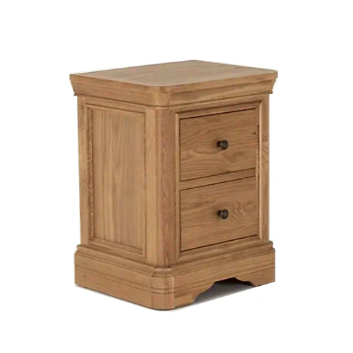 Chambery Natural Oak 2 Drawer Bedside