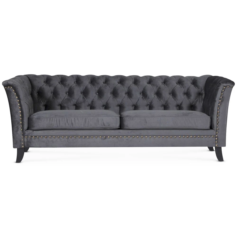 Louis Velvet Chesterfield Sofa & Chair Collection - Choice Of Velvets & Feet