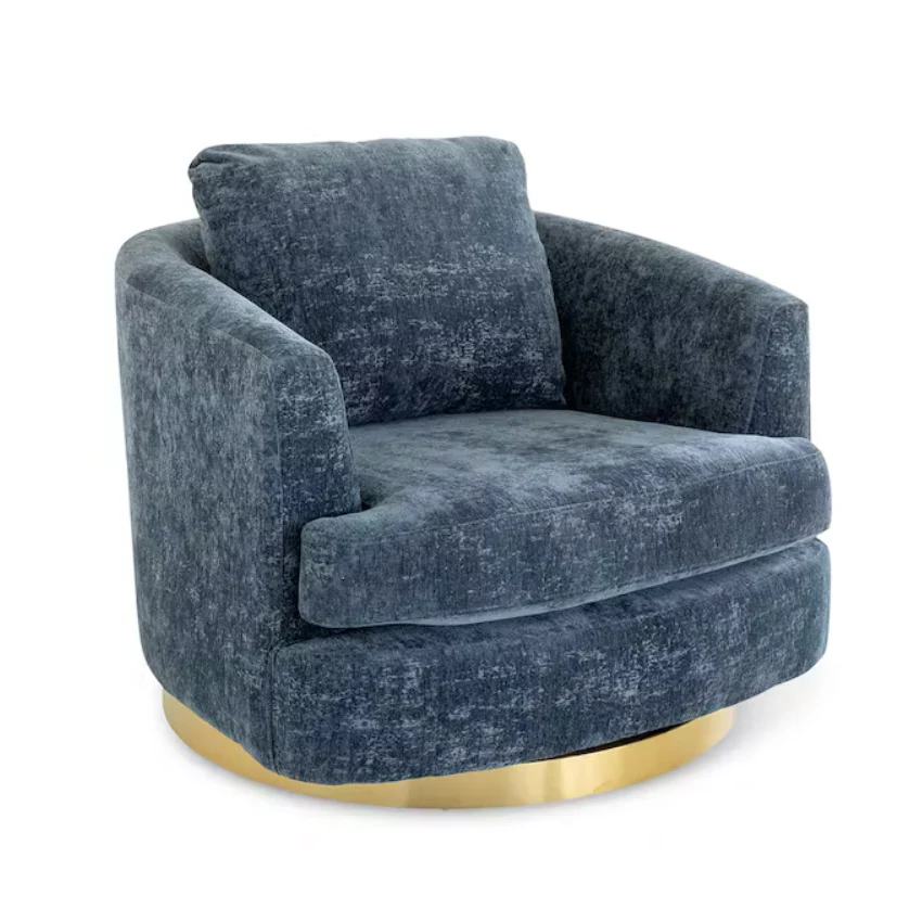 Bond Liberty Fabric Swivel Chair - Chrome Or Gold Base