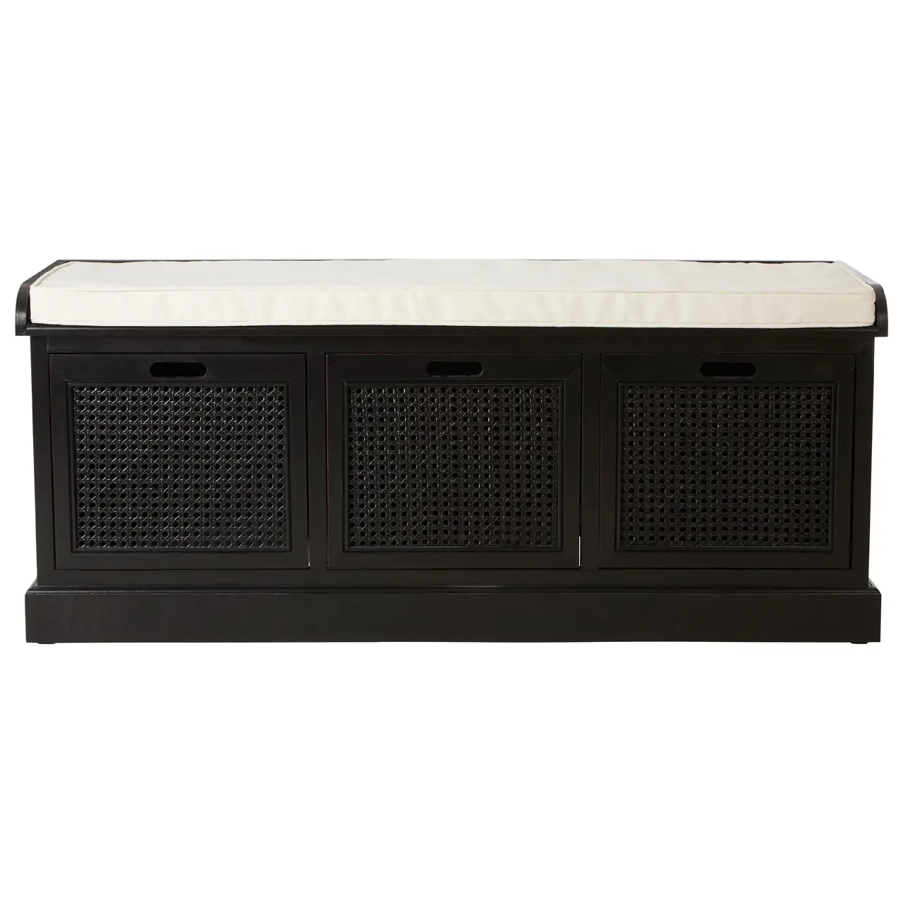 Heritage Black Storage Hall Bench Seat