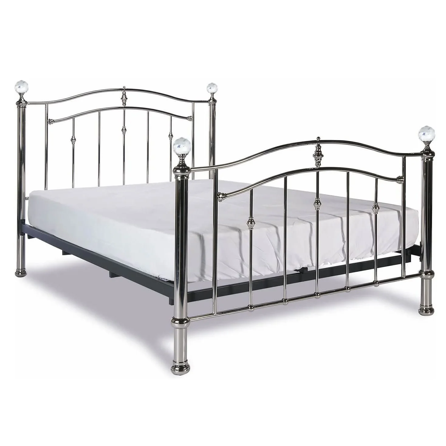 Callisto Chrome Metal Bed Frame 5ft King Size