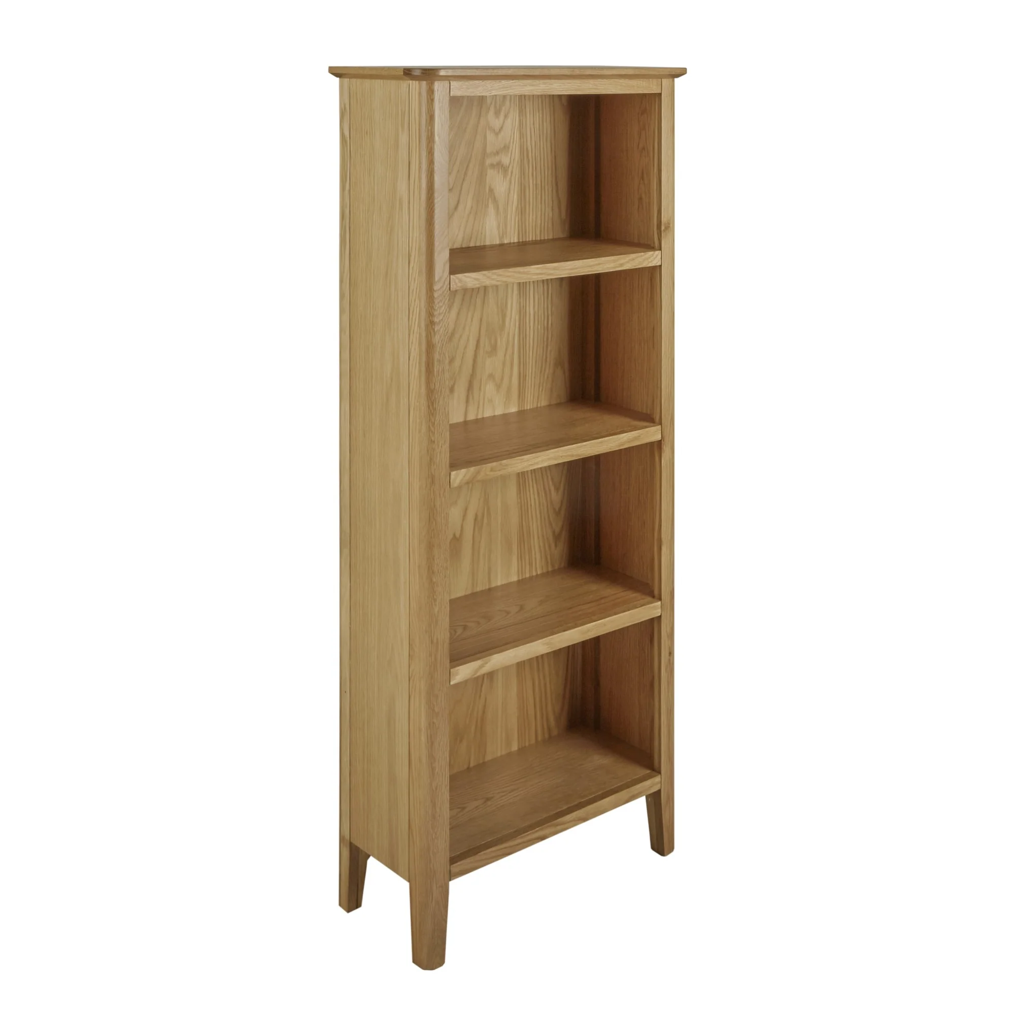 Bath Oak Narrow Bookcase -140cm