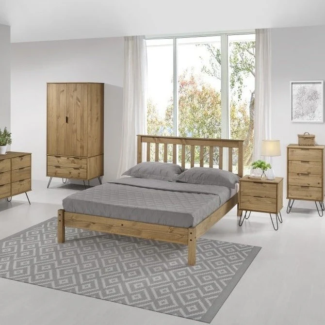 Augusta Pine Slatted Low End Bedstead - Choice Of Sizes