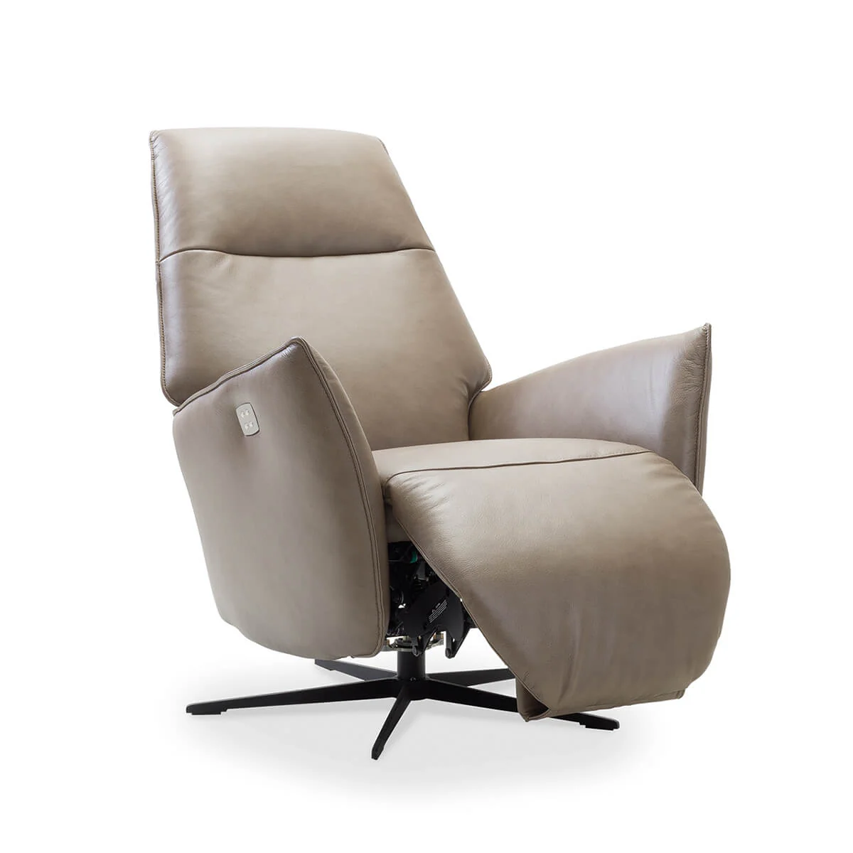 Scott Power Leather Recliner Swivel Chair - Choice Of Size & Type