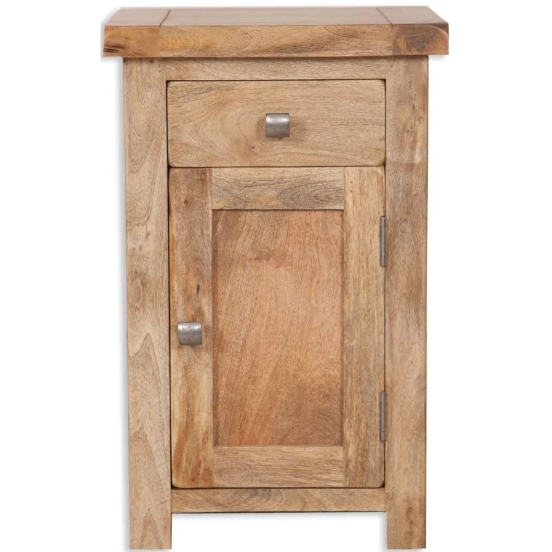 Bombay Mango Wood 1 Drawer 1 Door Bedside Cabinet