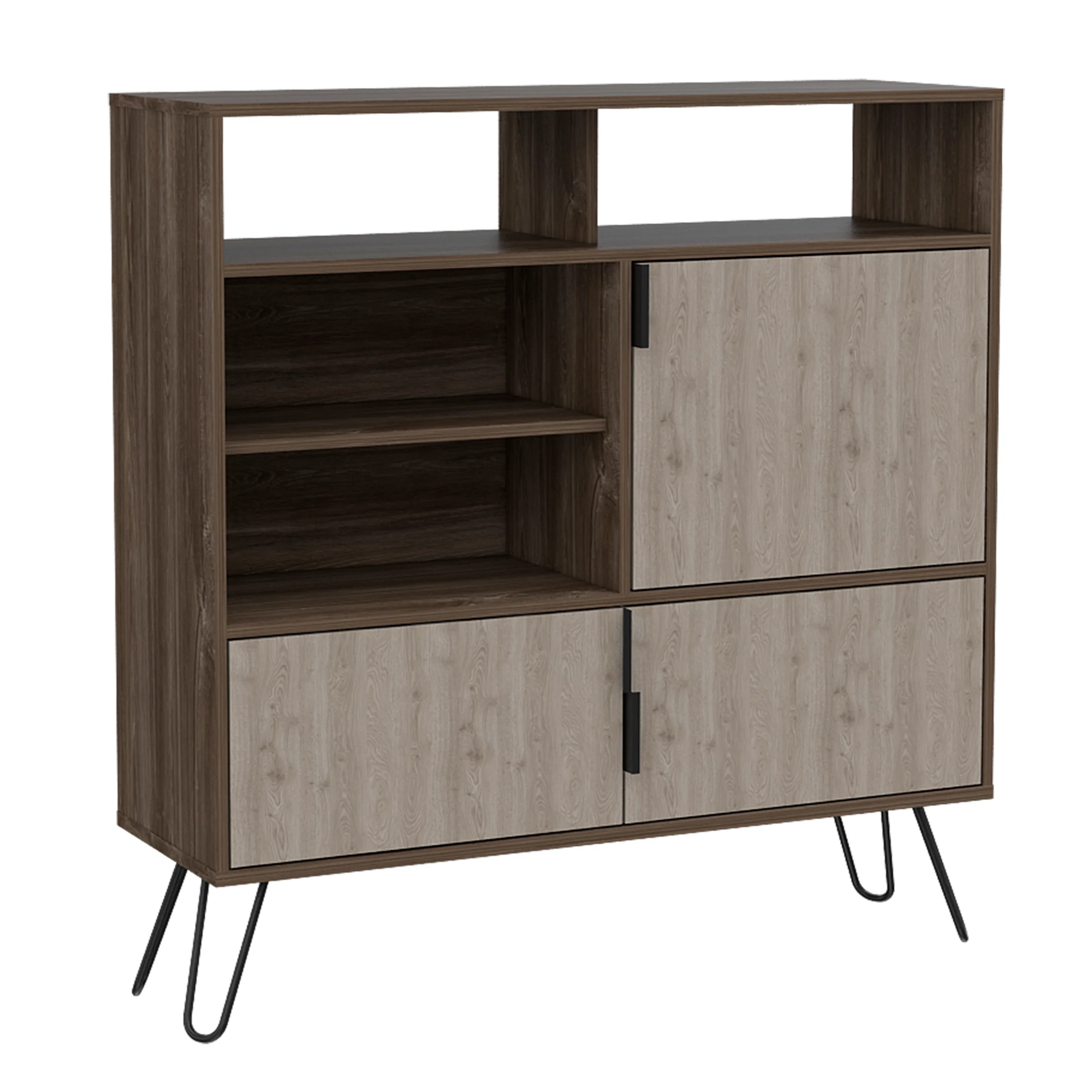 New York Smoked Oak-Bleached Grey Collection High Sideboard