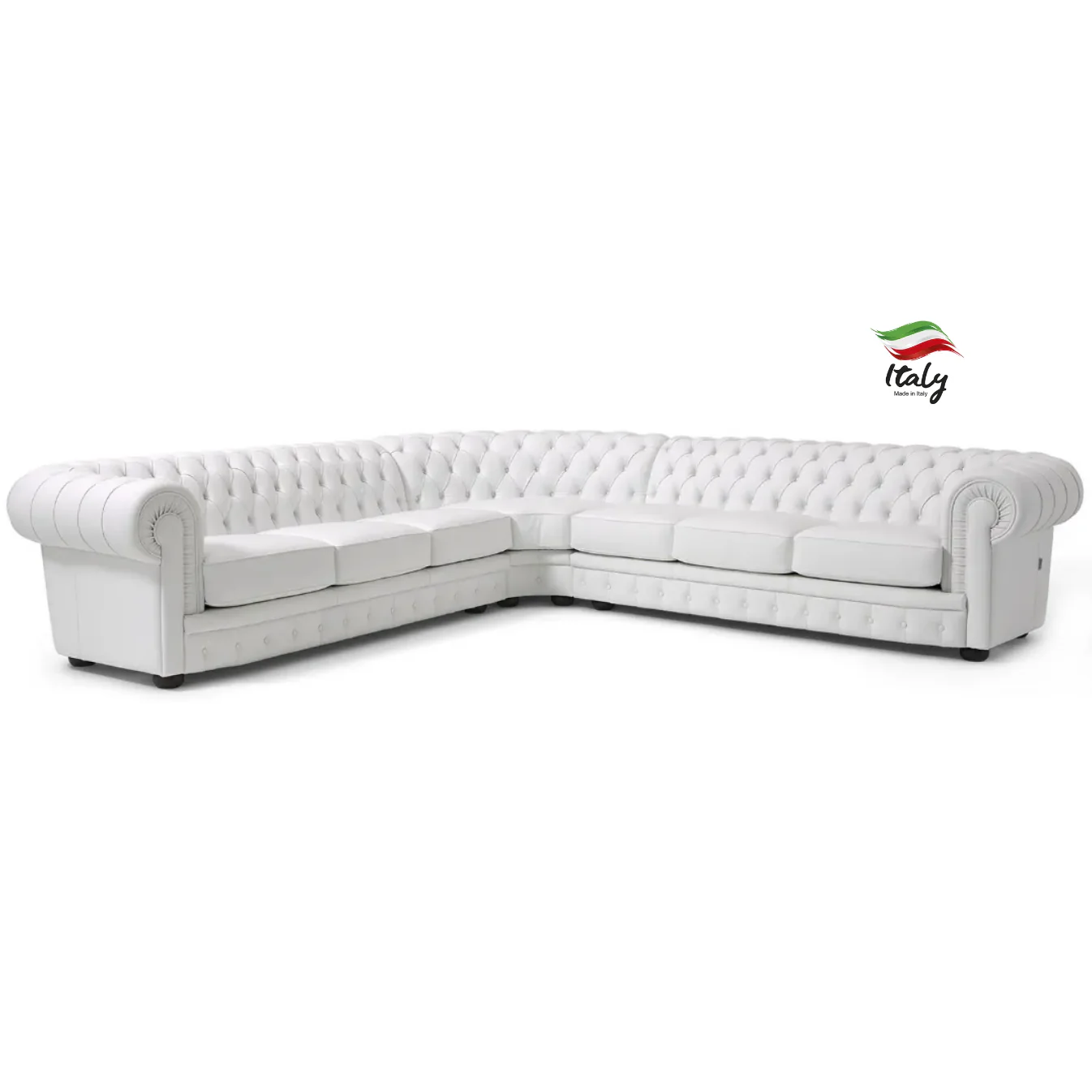 Victoria Italian Leather Corner Chesterfield Sofa - Choice Of Leathers