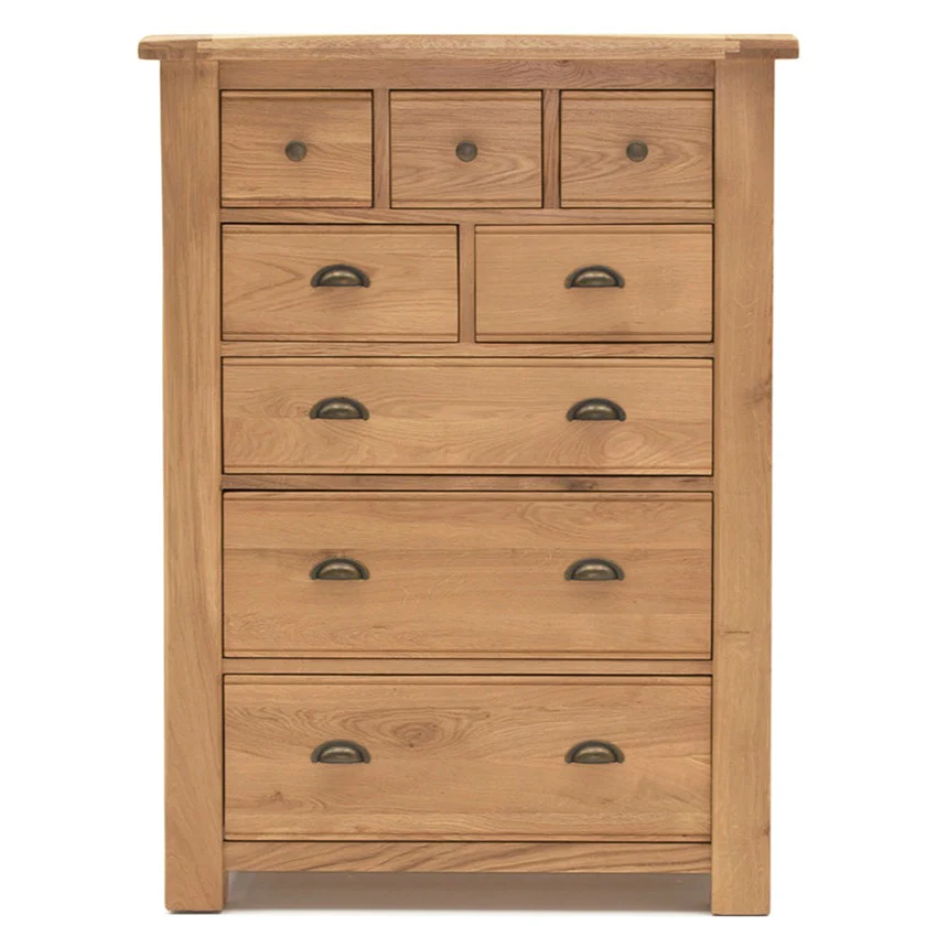 Breeze Oak 8 Drawer Tall Chest