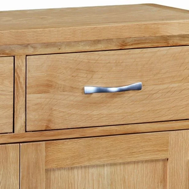 Bevel Natural Solid Oak Small 2 Door 2 Drawer Sideboard
