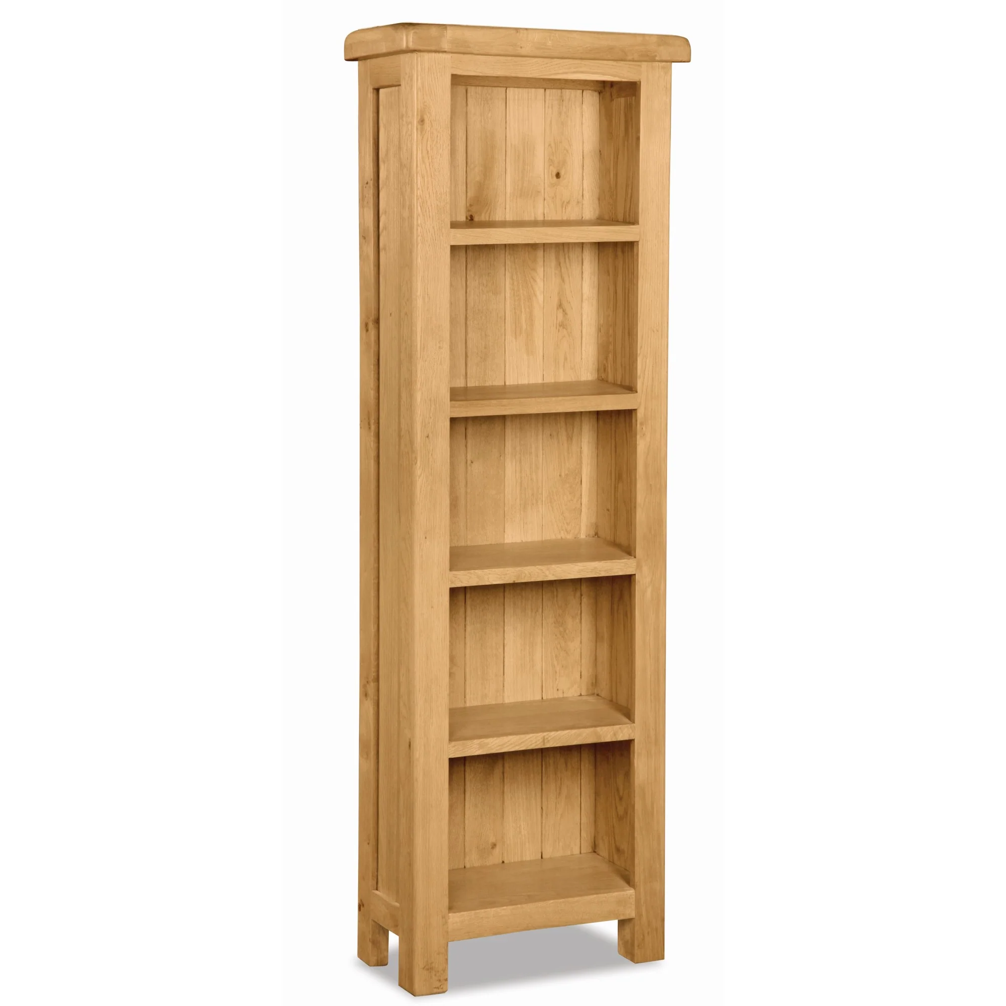 Sailsbury Solid Oak Tall Slim Bookcase - 180cm