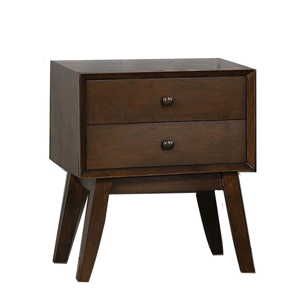 Kent 2 Drawer Bedside Solid Hardwood Rustic Oak