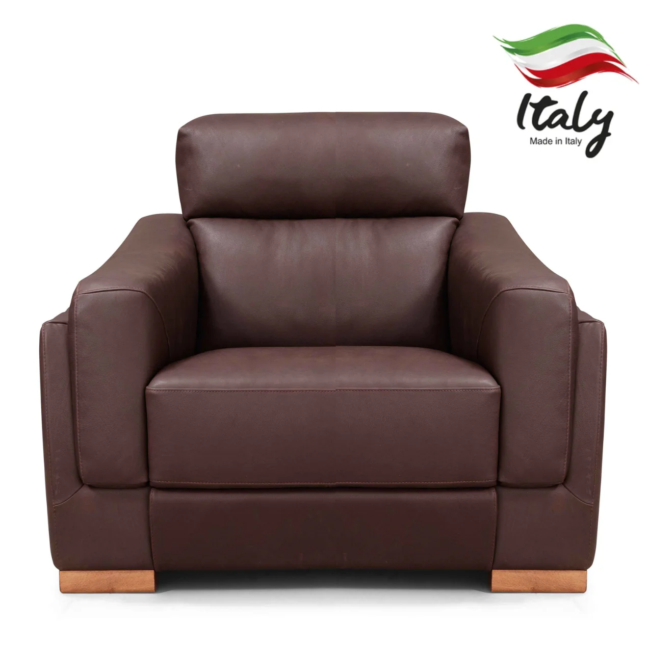 Brindisi Italian Leather Armchair - Choice Of Leathers & Feet