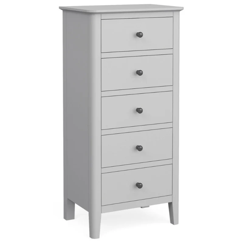 Stowe Silver Grey 5 Drawer Tall Boy
