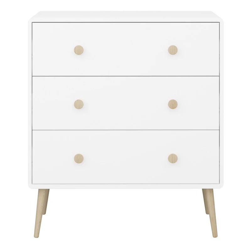 Gaia Chest of 3 Drawers - Pure White
