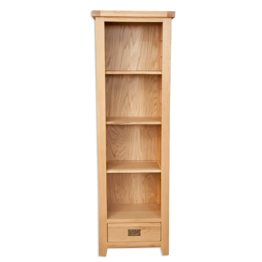 Wiltshire Natural Oak  1 Drawer Slim Bookcase